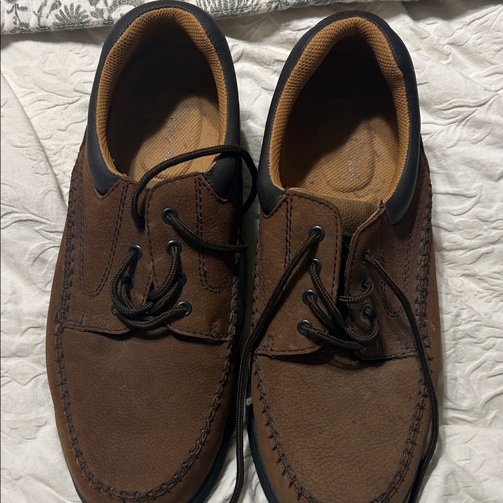 Men's Brown Casual Shoes labeled Earth shoe